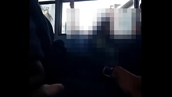 Flashing my black cock on bus 9