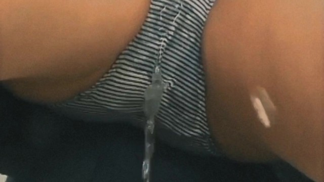 Peeing My Cute Stripe Panty