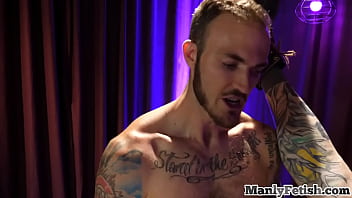 Crossdresser stud barebacks tattooed deepthroating BF