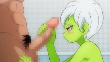 Cheelai jerks Broly off and gets a nut on her tongue
