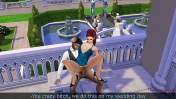 The sims 4, the groom fucks his mistress before marriage