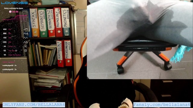 Teacher can't stop squirting in her leggings during the class (lush control)