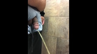lil pee and cum at work
