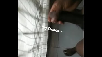 Big Tsonga masturbates while watching his neighbour'_s wife doing yoga outside his window