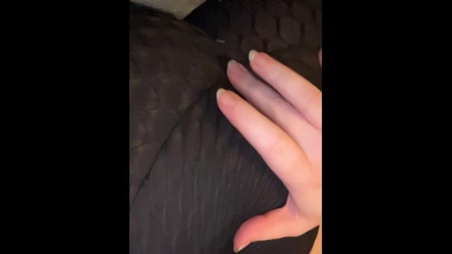 Letting a fan control my bladder on Snapchat till I piss my tight black leggings