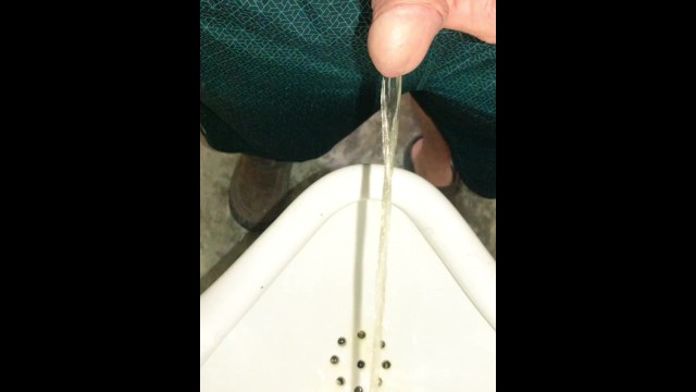 Urinal Cam captures me pissing and the sound of someone showering, I was so tempted to bust a nut