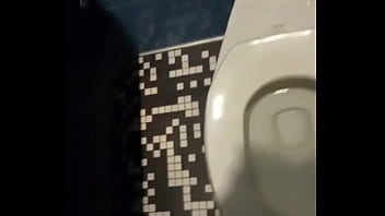 Black frozen urinates in toilet @ public restaurant