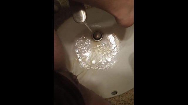 FTM Piss In Sink At Work