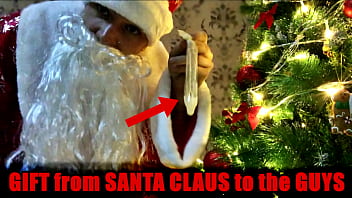 Bad SANTA CLAUS wishes you Merry Christmas! Happy New Year!!! Dirty talk! Christmas gay cum!