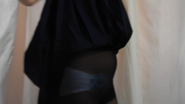 Sailor suit JK to pee while wearing black tights
