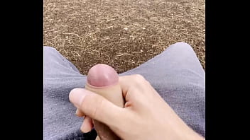 Almost caught jerking off outdoors on a bench