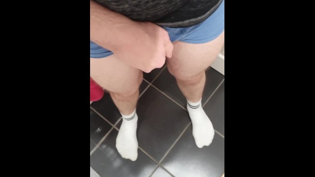 Desperate Leaking and Wetting Blue Briefs