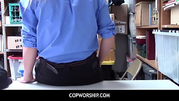 CopWorship - Shoplyfter cock feeding the LP Officer Rachael Cavalli deep down to her throat
