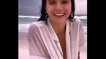 McKinley Bethel showing her boobs in beach