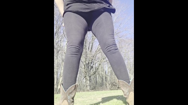 Peeing outdoors