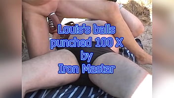 Testicle boxing on Louis by Iron Master