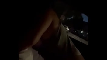 Risky car sex after the club somebody walks by