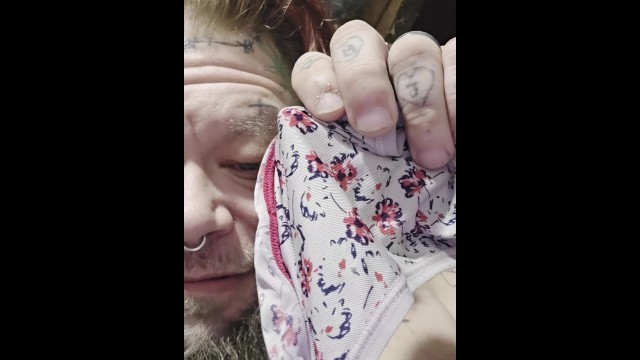 Sniffing piggy's panties