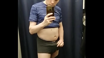 Jerk off in the fitting room
