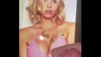 Cum Tribute for Ashley Benson Hot Pink Bikini