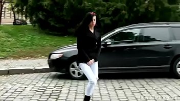 Bursting To Pee In Public, Pretty Young Girl Can't Find Any Place For Loo