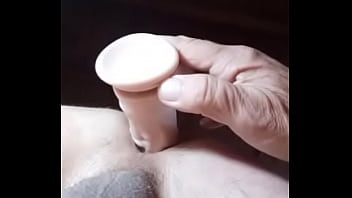 Anal massage using my dildo