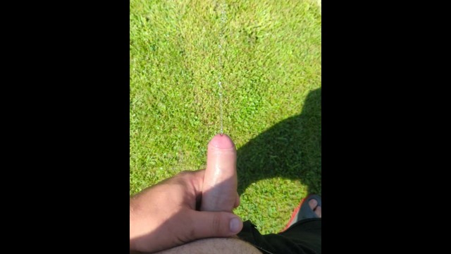 pulling it out and peeing