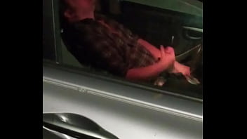 I caught a guy jerking off in his car with cum