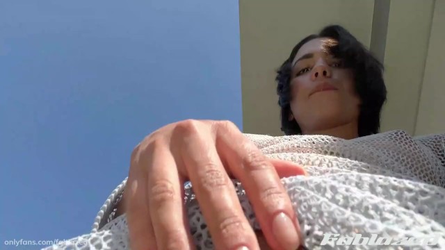 SQUIRTING or PEEING? She's Horny that Neighbors might catch Her