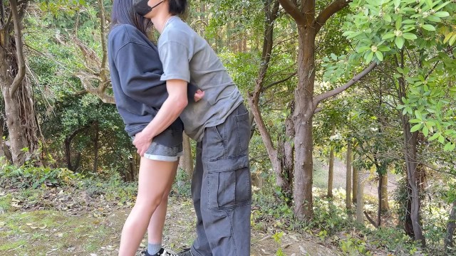 Creampie in a piss-smelling pussy that I had to hold in while climbing a mountain.