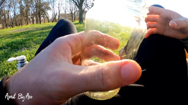Drinking pee in public, risky through the streets of the city, countryside and gardens! 4k 60fr REAL