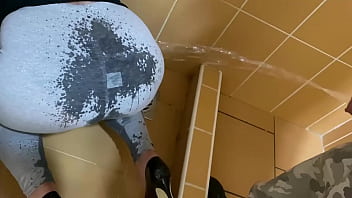 Guy Pee on My Ass in Leggings a lot and I to Wetting my Pants