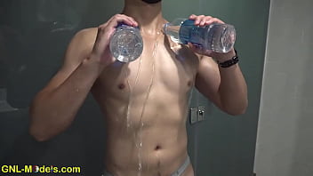His so hot?! He needs lots of water? to cool down!