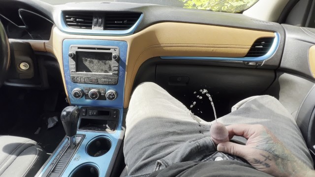 Horny Car Pee And Cum