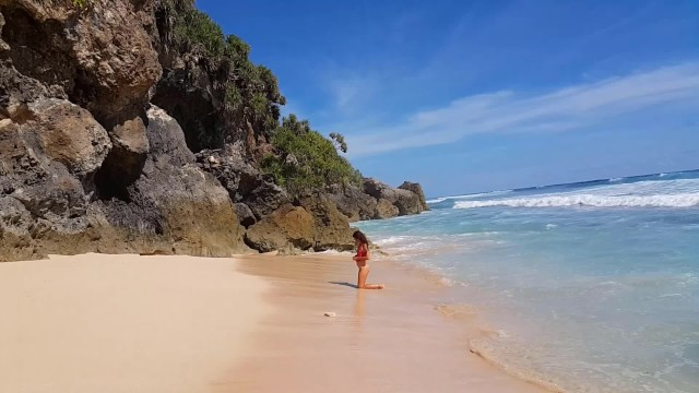 PISSING in Paradise # PEE from Rock of a Tropical Beach