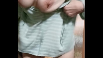 Whore shows tits And pussy