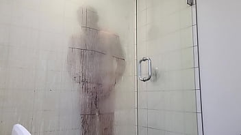 Older with Big cock in shower