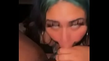 (DONT WATCH THIS) BEAUTIFUL BLUE HAIR BIG TITS LATINA SLUT WITH NO GAG REFLEX TRAINING HER THROAT ON A HUGE BLACK COCK. INTERRACIALLY CHEATING