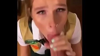 Girl Scout leader loves cock in her mouth