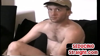 Straight horny dude seduced cock sucking white hairy stud