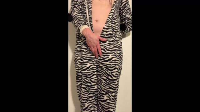 cute teen - Desperate pee in onsie !
