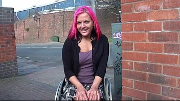 Wheelchair bound Leah Caprice in uk flashing and outdoor nudity
