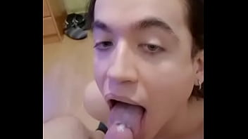 Spanish twink fag eating cum