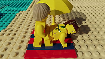 Hot LEGO Babe gets FUCKED on the Beach