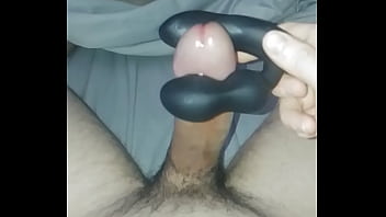 Cumshot explosion with vibrator after edging session