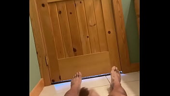 guy masturbating in the bathroom